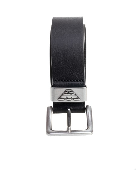 Shop EMPORIO ARMANI  Cintura: Emporio Armani cintura in pelle con fibbia logata.
Altezza: 4 cm.
Pelle martellata.
Brand logo.
Tinta unita basic.
Chiusura con fibbia.
Composizione 100% Pelle di bovino.
Fabbricato in Italia.. Y4S201 YDD6G-80001